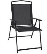 (R6N) 4x Miami Folding Chair Black