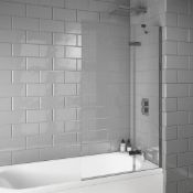 New (L73) Extended Bath Screen 8mm Thick 2 Panel. RRP £210.99. 8mm Adjustment: 20mm Chrome T