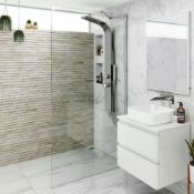 New Twyfords 1000mm - 8mm - Premium Easyclean Wetroom Panel. RRP £499.99. 8mm Easyclean Glas...