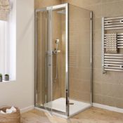 New 700x700mm - 6mm - Elements Pivot Door Shower Enclosure. RRP £330.99.6mm Safety Glass Fully...