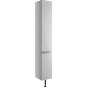 New (M78) Alba 300mm 2 Door Tall Unit _ Light Grey Gloss. RRP £220.00. Width: 300mm, Height: