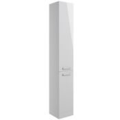 New (M79) Volta 350mm 2 Door Tall Unit - Grey Gloss. RRP £225.00. Strong 15mm Cabinet, Sides,