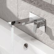 New (N106) Wall Mounted Bath Filler Mixer Tap Chrome Bathroom Faucet. Chrome plated solid brass...