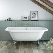 New (P4) 1700mm Cambridge Traditional Roll Top Bath - Chrome Feet. RRP £799.99. Showcasing Tra...