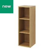(Qp115) 300mm Caraway Oak Effect Tall Wall Cabinet,. Kitchen Cabinets Go Through A Lot Of Wear