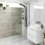 New (R36) 1400mm - 8mm - Premium Easy clean Wetroom Panel. RRP £549.99.8mm Easy clean Glass -...