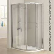 New (H112) 1200x900 mm - 6 mm - Offset 2 Door Quadrant Shower Enclosure. RRP £599.99..Make The M