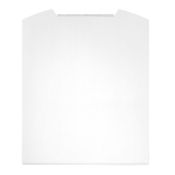 New (S48) Prima 60 cm Curved Glass Splashback Les102 - White. Dimensions: H 750 mm x W 600 mm x ...