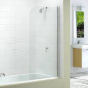 New (S82) 1500x800 mm Single Curved Bath Screen