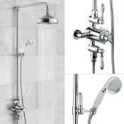 New (S112) Edwardian Dual Traditional Thermostatic Shower Mixer + Rigid Riser + Diverter. RRP ?...