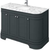 New & Boxed 1200 mm York Charcoal Marble Top Vanity Unit - 1200 mm. RRP £3,499. Hcf10. Please S...