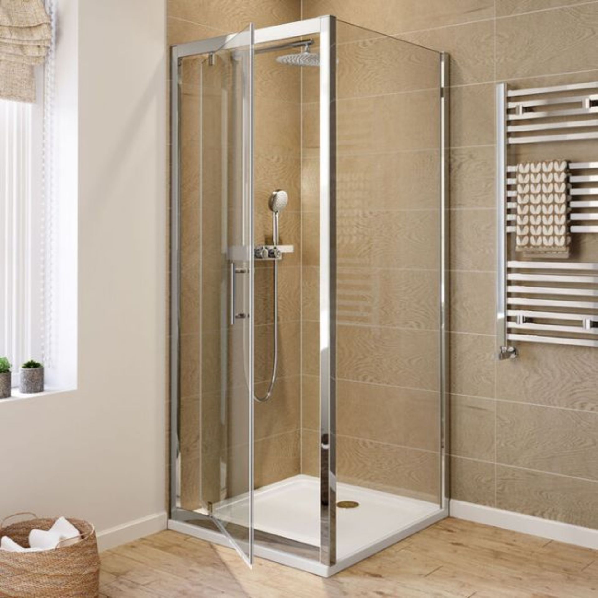 New 700x700 mm - 6 mm - Elements Pivot Door Shower Enclosure. RRP £330.99.6 mm Safety Glass Fully... - Image 2 of 2