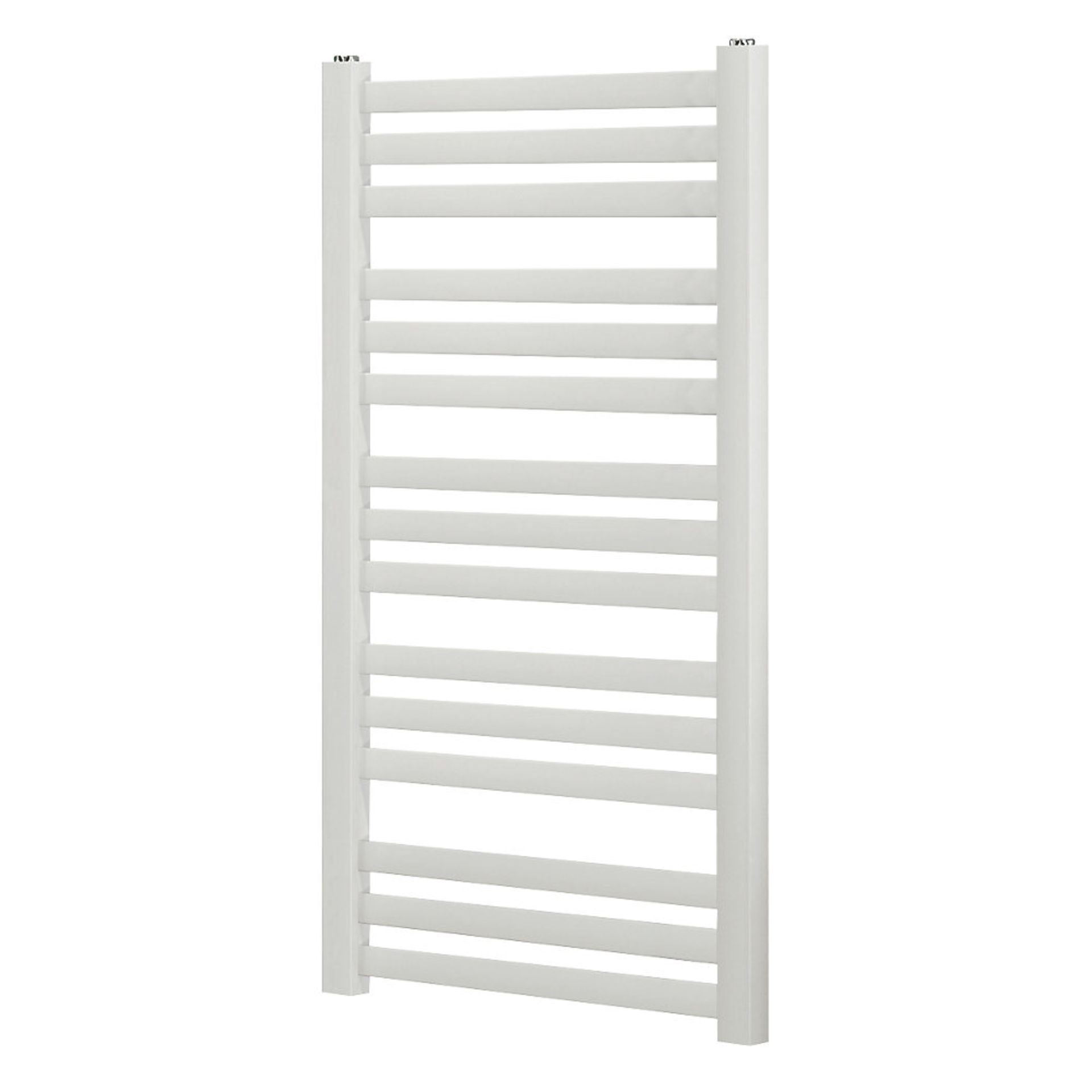 New (Q41) Angled Bar Towel Radiator 900 x 500 mm White 1344 BTU. High Quality Powder-Coated Steel.. - Image 2 of 2