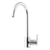 New (T76) Prima Single Lever Swan Neck Kitchen Mixer - Bpr2052. Single Lever Chrome Finish Si...