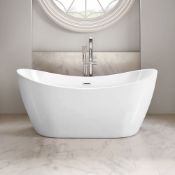 (T4) 1700mm x 710mm Caitlyn Freestanding Bath. Visually Simplistic To Suit Any Bathroom Interio...