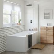 New (T37) 1700x750mm Cascade No Tap Hole Single Ended Bath. It Comes It Is Suitable For Use In...