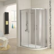 New (V17) 1000 x 800mm 2 Door 6mm, Offset Quadrant Shower Enclosure Uses The Innovative Click L...