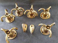 Brass Revolving Ceiling/ Wardrobe Hooks