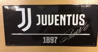 Juventus Ronaldo Signed Street Sign Plaque