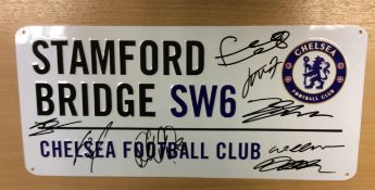 Chelsea Stamford Bridge Street Sign Plaque Signed