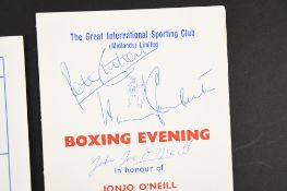 BOXING PROGRAMS (4) Original signatures