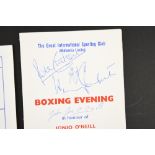 BOXING PROGRAMS (4) Original signatures