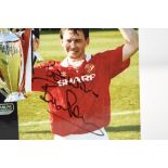 BRIAN ROBSON & STEVE BRUCE Original signatures on photo.