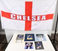 CHELSEA STARS & SIGNED FLAG Original Signature