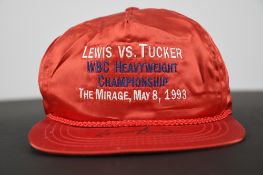 LENNOX LEWIS Original signature on cap.