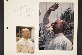 STIRLING MOSS ( 1929 - 2020) Original signature