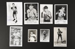 HENRY COOPER & JOE BUGNER etc. Various Boxing cards with original signatures on photo.