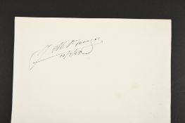 JUAN MANUEL FANGIO (1911 - 1995) Original signature.