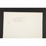 JUAN MANUEL FANGIO (1911 - 1995) Original signature.