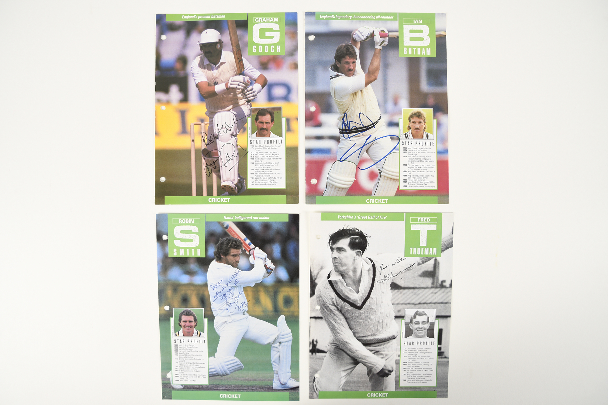 IAN BOTHAM, GRAHAM GOOCH, TRUEMAN & SMITH Original signatures - Image 3 of 5