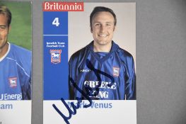 IPSWICH TOWN FC Selection of signed photo cards.