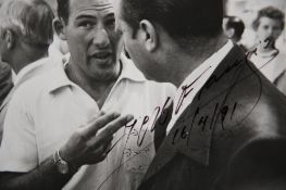 JUAN MANUEL FANGIO (1911 - 1995) Original signature on photo.