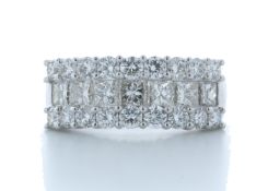 18k White Gold Claw Set Semi Eternity Diamond Ring 2.43 Carats