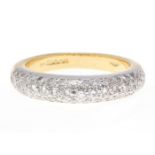 18k Wedding Band Diamond Ring 1.58 Carats