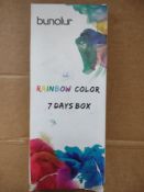 Rainbow 7 day pill box RRP £10 Grade U