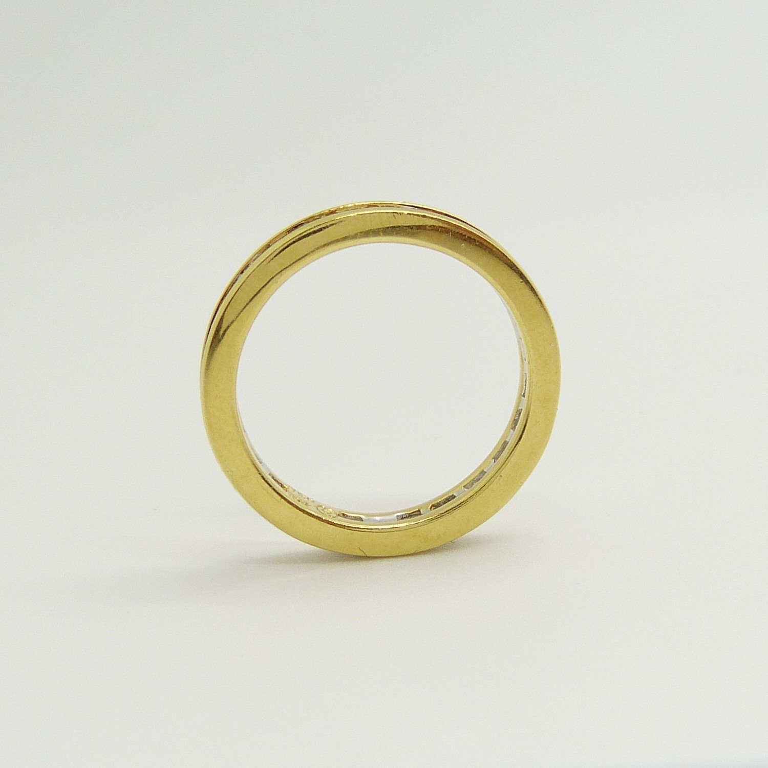 An 18ct yellow gold full eternity ring set with 0.50 carats of tapered baguette diamonds, certified - Image 7 of 7