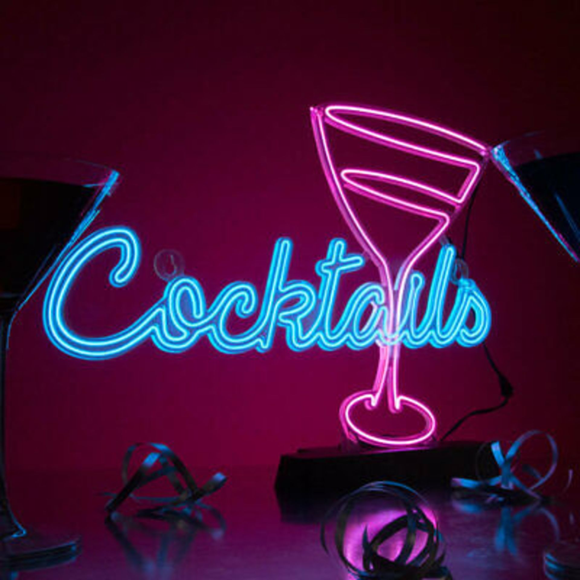 (R2G) 11x Neon Effect Cocktails Light. (All With RTM Stickers)