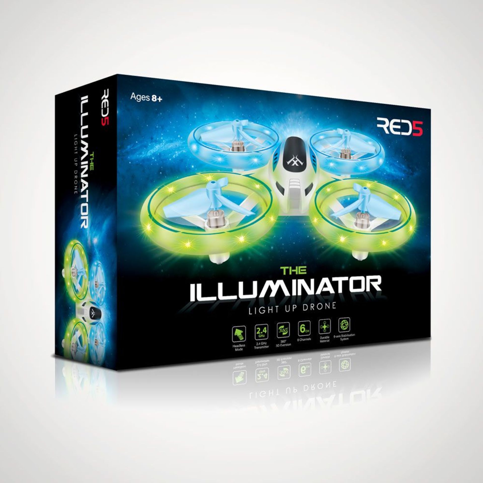 (R2B) 10x Red5 The Illuminator Light Up Drone. (All With RTM Stickers)