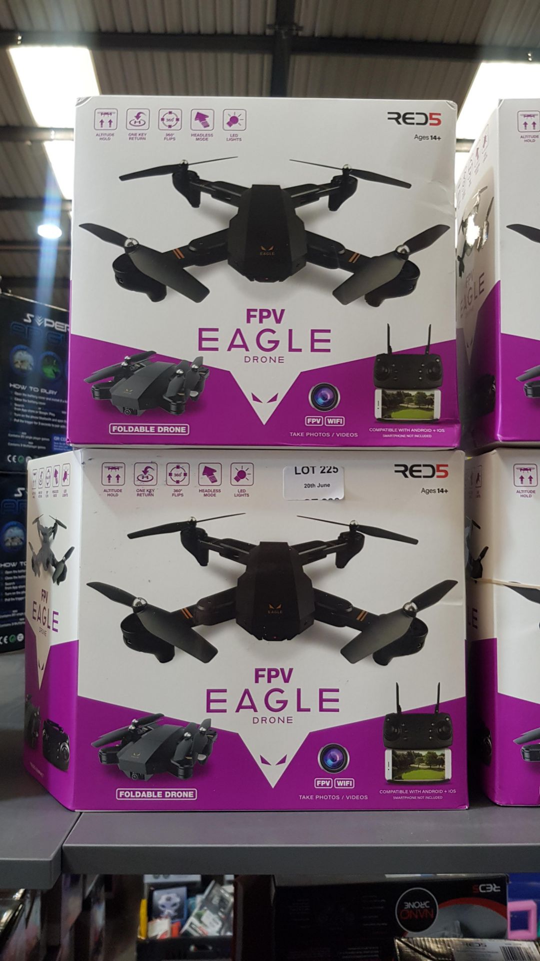 (R2E) 2x Red5 FPV Eagle Drone. (All With RTM Stickers) - Image 2 of 2