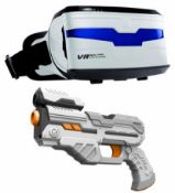 (R2L) 13 Items. 2x VR Real Feel Alien Blasters 3D Reality Simulator. 2x Super AR GUN. 1x BlastAR Pr