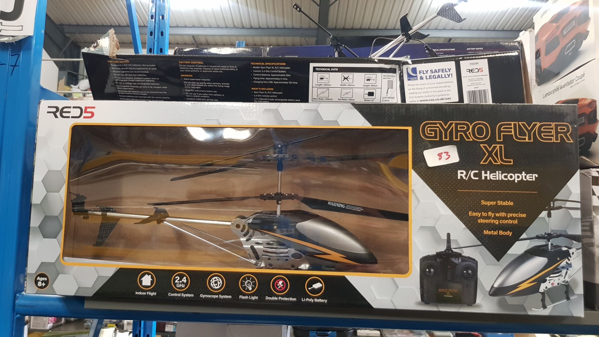 (R3I) 4x Red5 Gyro Flyer XL RC Helicopter. (All With RTM Stickers) - Image 2 of 2