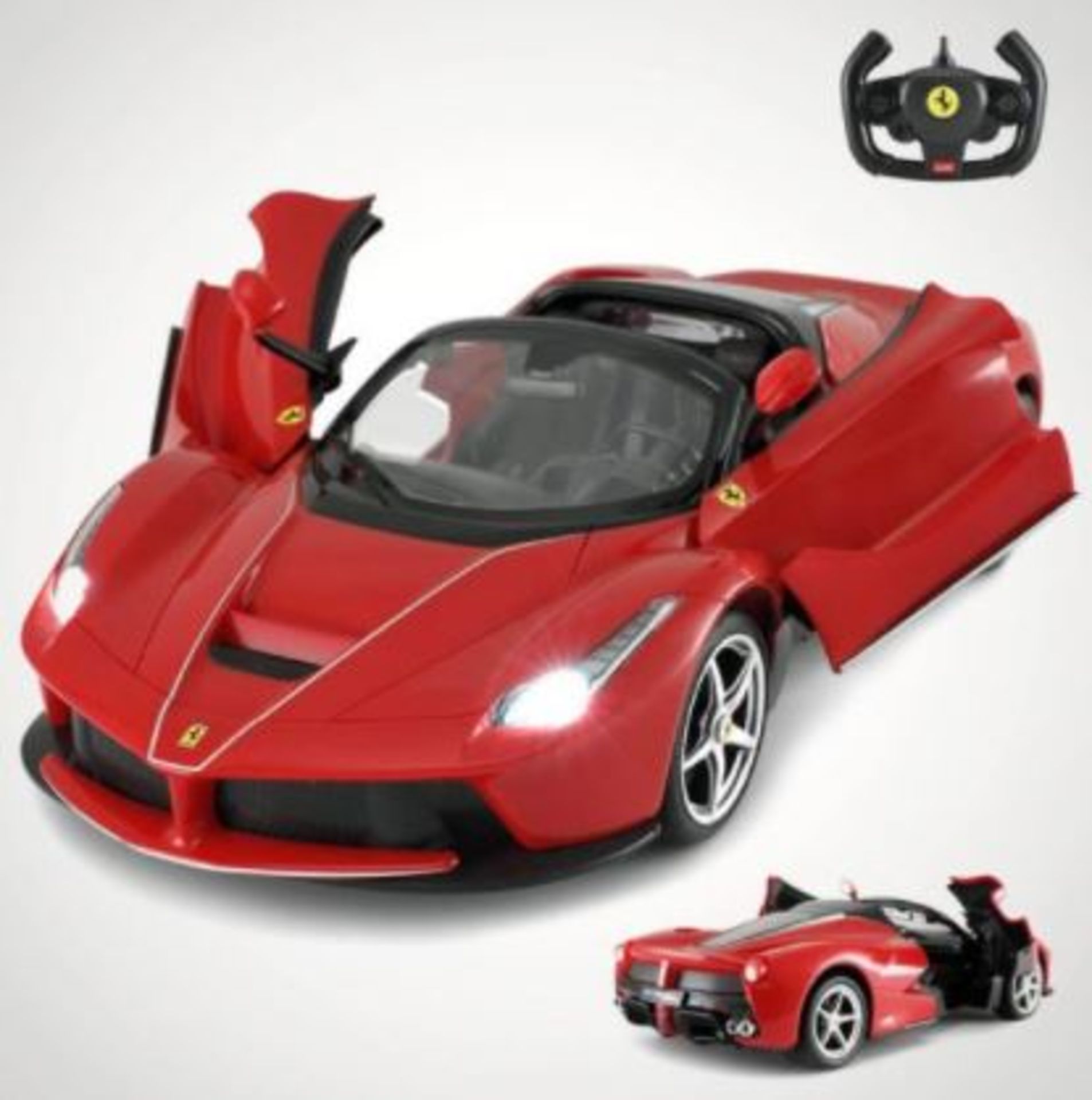 (R2I) 5 Items. 4x Rastar La Ferrari RC Car. 1x CMJ Lamborghini Aventador Coupe. (All With RTM Stick