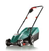 (R7M) 2 Items. 1x Bosch Rotak 32 R Corded Lawnmower. 1x Powerbase 32cm 1200W Electric Rotary Lawn M