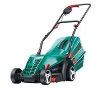 (R7O) 4 Items. 1x Bosch Rotak 34 13 Corded Lawnmower. 2x Flymo Chevron 32V Corded Lawnmower. 1x Sov