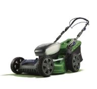 (R7M) 2 Items. 1x Powerbase Self Propelled Cordless Lawnmower 40V (With Dual Charger & 2x Batteries