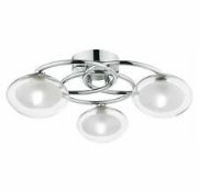 (R6K) 6 Lighting Items. 4x The Lighting Studio Hoop 3 Light Semi Flush. 1x Light Boutique Marie Ter